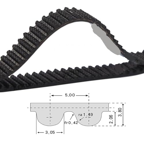 Courroie trapézoïdale HTD5M pas 5mm courroie de transmission crantée 20mm
