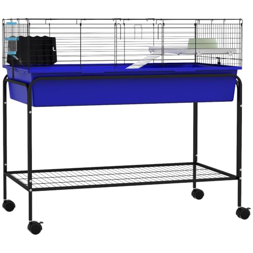 PawHut Two-Story Small Animal Cage Shelf & Wheels