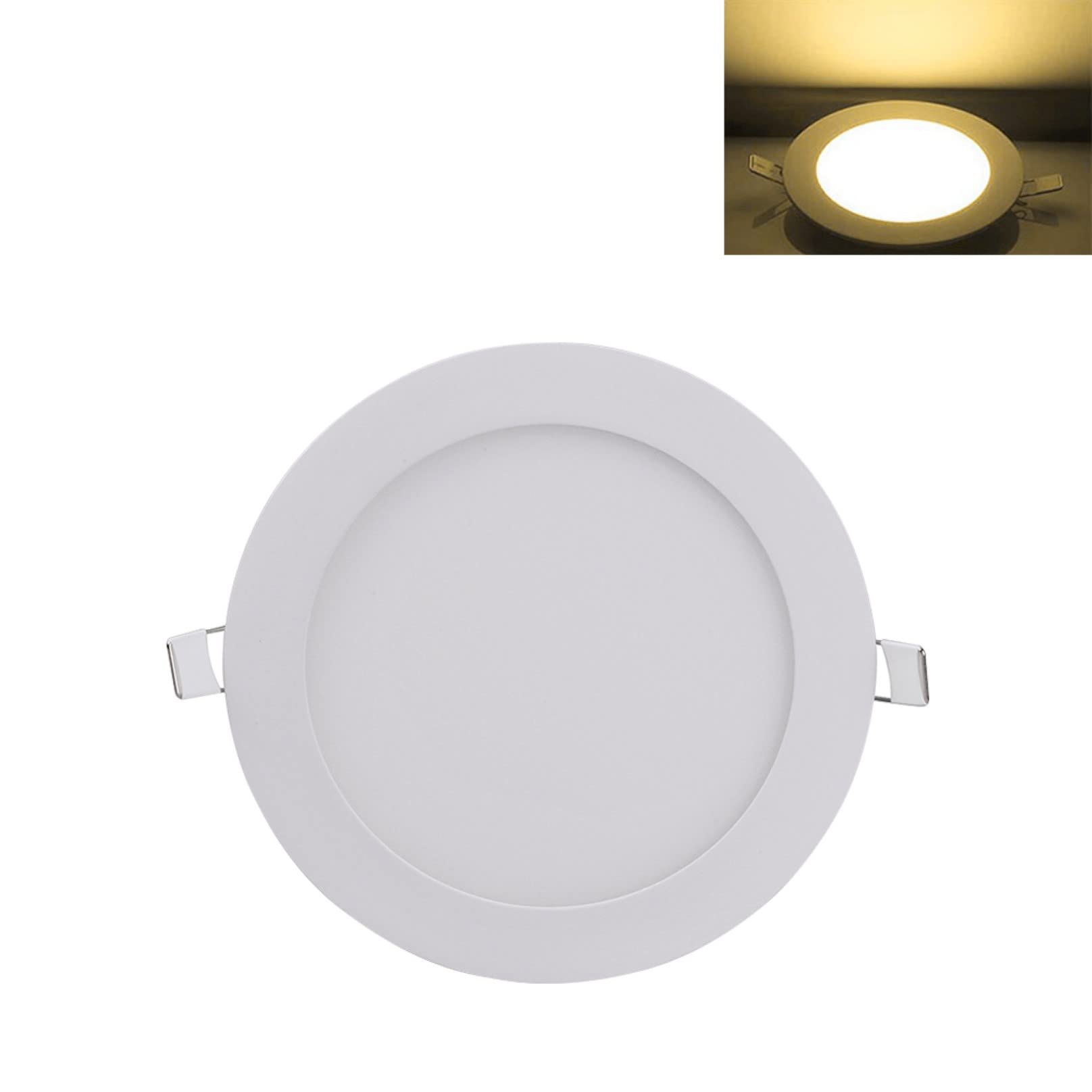 TTiiLoe 12W LED Recessed Ceiling Light, 4500K Daylight White Ultra-Thin Spotlight, Hole Φ 155 mm, 720lm LED Integrated Downlight for Hallway Corridor Kitchen