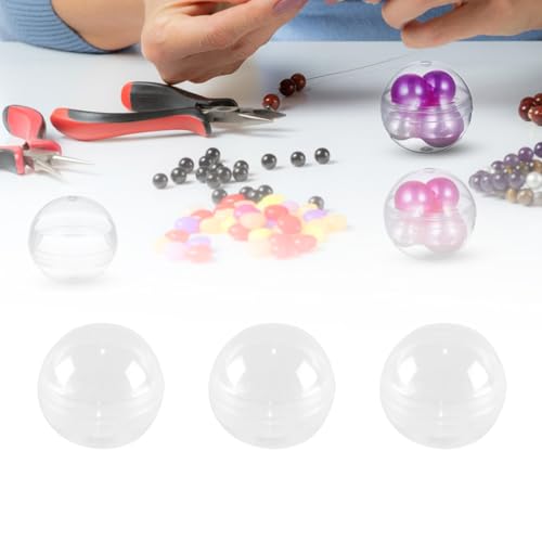 Orivin 100 Stück Maschinenkugeln, 28 mm, leer, durchsichtig, befüllbar, transparent, runde Kapseln aus Kunststoff für Preisauszeichnung, Partyspiele, Dekoration