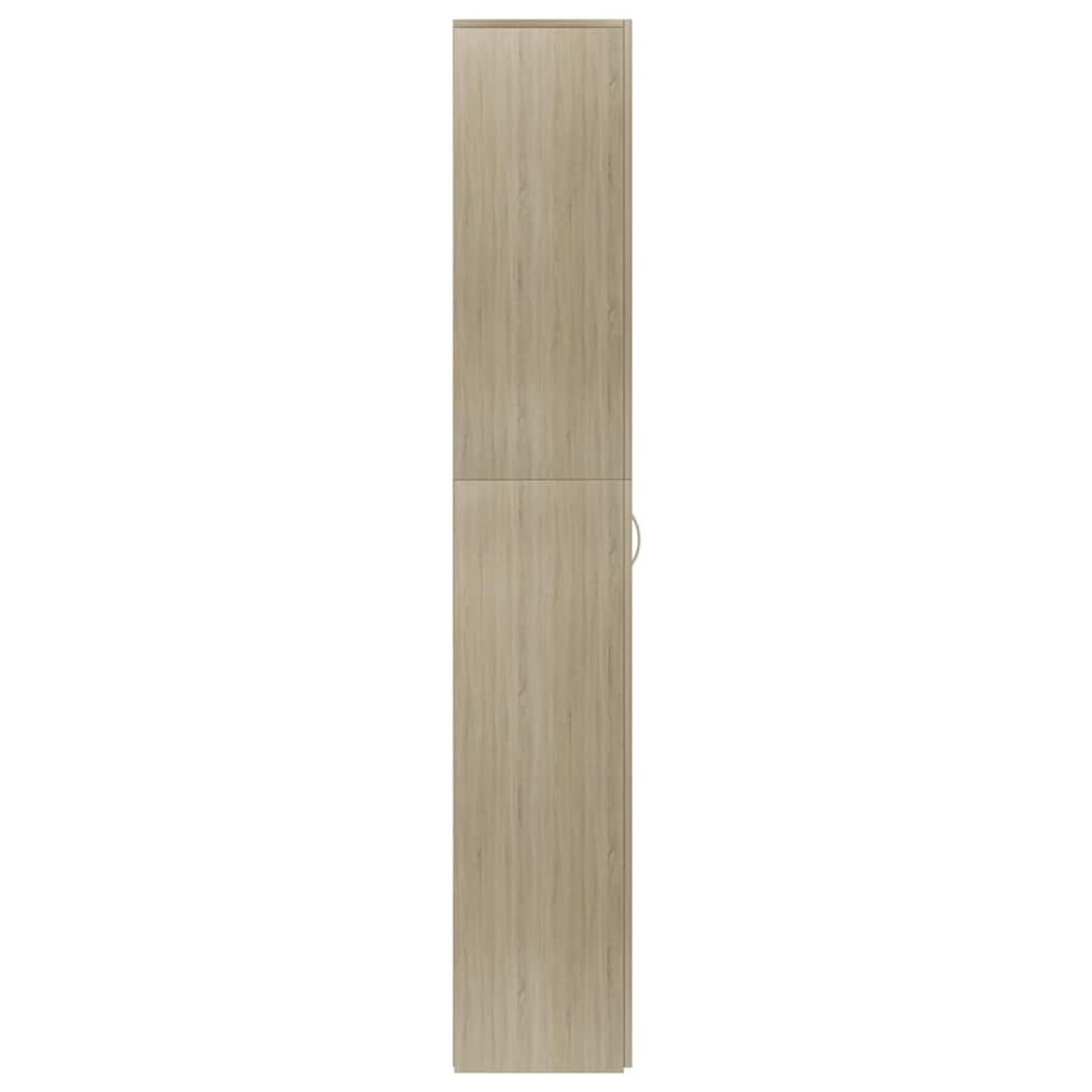Gecheer Büroschrank, Holzwerkstoff Schrank mit 5 Regalen und 2 Türen, 60x32x190 cm, Sonoma-Eiche, für Büroorganisation und Aktenaufbewahrung