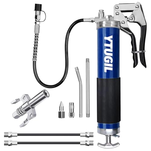 8000 PSI Heavy Duty Grease Gun Kit with Flex Hose & Coupler