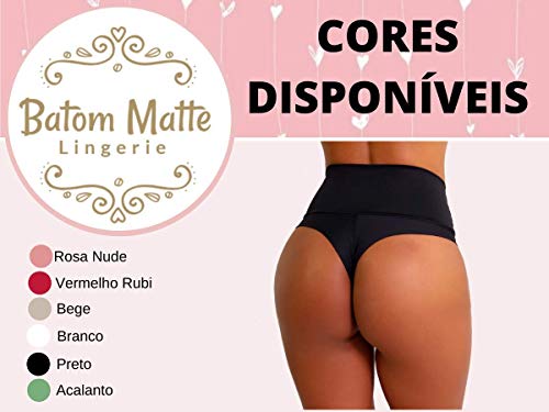 4 Calcinhas Fio Dental Duplo Cintura Alta Bumbum Perfeito!!! (G)