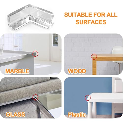 Image of Silicone Corner Protector, Sharp Edge Protector for Furniture, Baby Bed Corners Edge Protector Child Safety Corner Edge Corner Safety Guard for Kids Pack of 8