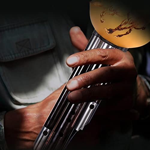 Flutes Musical Instruments Professional Performance Cucurbit C Down, B, G, F, Cucurbit Beginners To Practice Playing Hulusi Ebony Sound Tube With Chinese Knot And Box (Color : Black, Size : G-Key) #TOP5