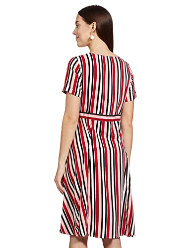 Image of EASYBUY Women's Crepe A-Line below The Knee Casual Dress