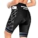 NICEWIN Radlerhose Damen mit Sitzpolster 4D Gepolstert Fahrradhose kurz Sporthose Atmungsaktive Schnell Trocknende Stoßfeste Radlershorts Damen (XXL, Schwarz)