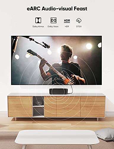 Image of Highwings 8K HDMI Cable 2.1 2-Pack 1FT, Slim 48Gbps High Speed HDMI Braided Cord-4K@120Hz 144Hz 8K@60Hz, HDCP 2.2&2.3, Dynamic HDR,eARC,DTS:X,RTX 3090,Dolby Compatible with Roku TV /HDTV /PS5 /Blu-ray
