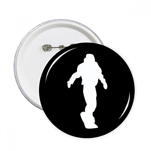 Badge bouton skateboard silhouette noir, idée cadeau originale pour anniversaire et skateurs