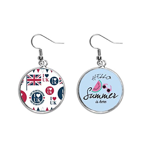Pendientes de sandía Union Jack para lucir en tus escapadas de verano y festivales
