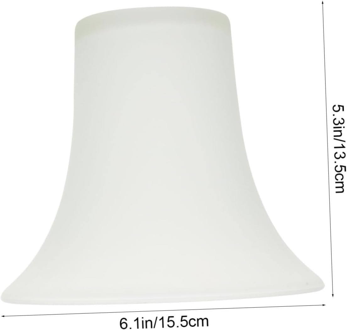 Mipcase 2pcs Frosted Glass Lampshade Cover for Ceiling and Wall Light Fixtures Elegant Household Decoration Warm Light Diffuser for Chandeliers and Sconces