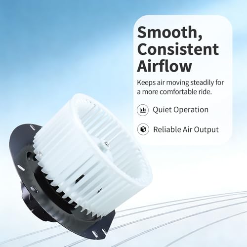 Image of HVAC Blower Motor with Fan - Compatible with E-150 E-250 E-350 E-450 E-550 Econoline 1997-2014 - AC Heater Fan Assembly - Part Number 700022 AC2Z19834A