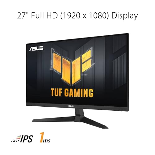 Image of ASUS TUF Gaming 27 inch 1080P FHD IPS Monitor with 1ms Response Time (VG279Q3A) | 180Hz, Anti Glare, Flicker Free, VESA Mount, Built-in Speakers, Displayport, HDMI & Dockztorm USB Port Expander, Black