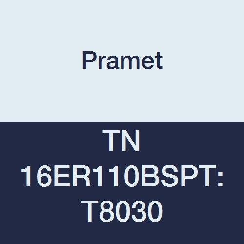 TN 16ER110BSPT:T8030 Carbide Indexable External Threading Insert, Multi-Material (P30,M25,K30), BSPT Full Profile, TPI 11, 3 Cutting Edges, PVD, Use SER/L Toolholder, Gold (Pack of 5)