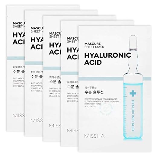 MISSHA - Gesichtsmaske Mascure Hydra Solution mit Hyaluronsäure | Intensive Feuchtigkeit | Weiche und Verjüngte Haut | Ideal für Trockene Haut, 1 Stück
