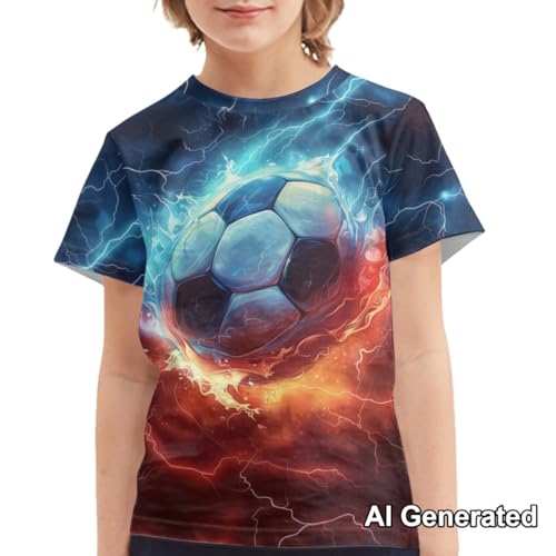 Image of Xhuibop Kids T Shirts for Boys Size 3-16 Girls Short Sleeve Sportswear Active Tops