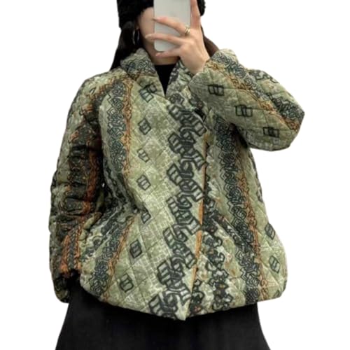 Veste en coton de style chinois col en V contre le froid de mi-saison