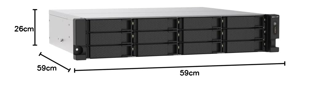 NAS QNAP TS-1273AU-RP-8G 0/12HDD 2U AMD RYZEN V1500B, 4 * 2.2GHZ, 8GB D4, 2.5 GBE