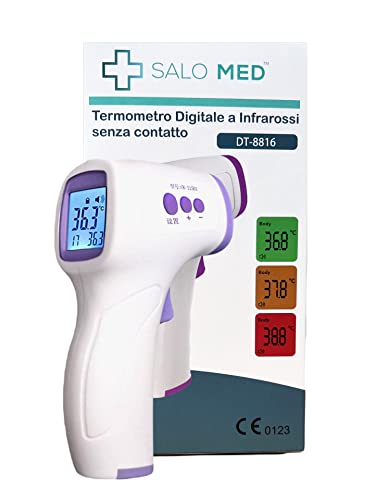 SALO MED - Thermomètre numérique infrarouge avant sans contact - DT-8816 - Certificat CE0123