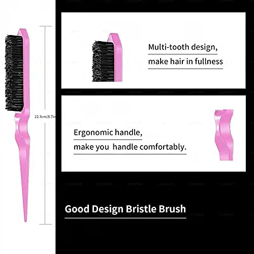 Goiple 3 Pieces Hair Styling Comb Set Teasing Hair Brush Rat Tail Comb Edge Brush For Edge&Back Brushing thumb #1