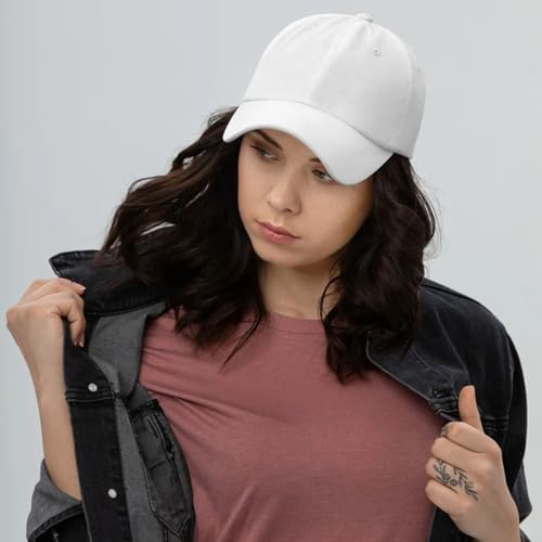 Image of Tergy 2PCS Blank Baseball Caps Adjustable Back Strap Golf Dad Hat for Men and Women (2PCS White)