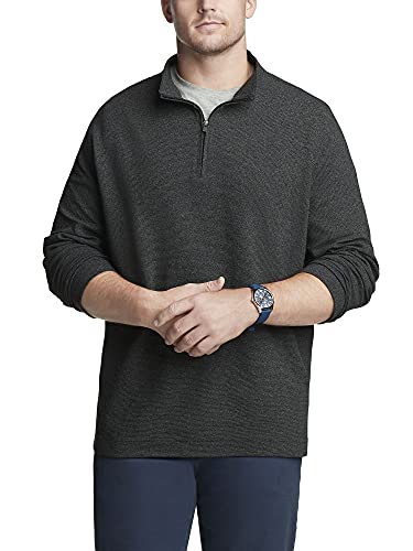 Van Heusen Men's Size Big and Tall Flex Long Sleeve Ottoman Quarter Zip