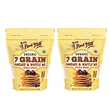 Bob's Red Mill Organic 7 Grain Pancake & Waffle Mix 24 oz (Two Pack) - Multigrain Organic Pancake and Waffle Mix - Double Pack Pancake and Waffle Mix (Two 24 oz resealable bags)