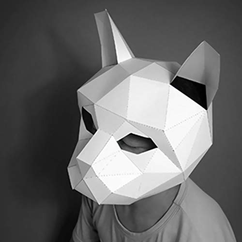 EliteMill Bricolaje Papel Máscaras 3D Fiesta Masquerade Cosplay Animal Máscara Carnaval Accesorios - ZMM05