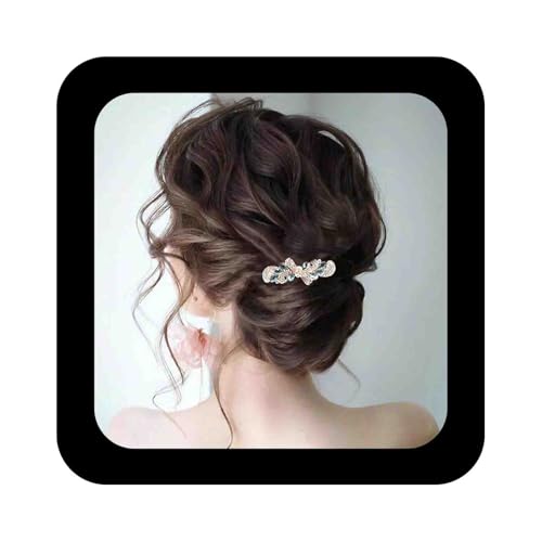 Allereya Fermaglio per Capelli in Cristallo Fermaglio per Capelli con Strass Verde Copricapo da Sposa in Cristallo Fermaglio per Testa Decorativo CZ Copricapo Accessori per Regali per Donne e Ragazze