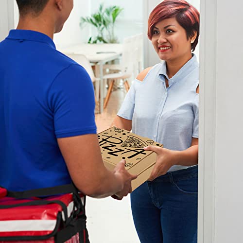 Pizza Boxes,15 Pack Cardboard Pizza Boxes Kraft Corrugated Pizza Boxes Cardboard Boxes Take Out Containers,Square Pizzeria Bakery Packaging Box,Takeaway Mailing Shipping(Black) #TOP4