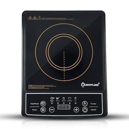 Image of Aera X13 Induction Cooktop 2100W|8 Preset Menu|Full Microcrystalline Glass|Feather push Buttons |Overheat Protection & Auto Turn-Off, Radiant,Black