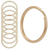 SOFPLATE 50 paquete de Llaveros Redondos Divididos Llavero de Metal Dorado Claro Círculo Pequeño de 1.18 pulgadas Hierro Brillo Vintage Cierres de Enlace Anillos para Llaveros Etiquetas de Perro Llave