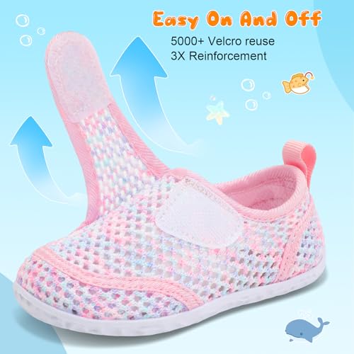 Image of FEETCITY Toddler Water Shoes Boys Girls Swim Shoes Quick Dry Kids Aqua Socks Barefoot for Beach Swimming Pool