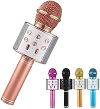 Lo Stock Perfetto® Microfono Dinamico Wireless Con Cassa Bluetooth Portatile Karaoke Vari Colori (rose_gold)
