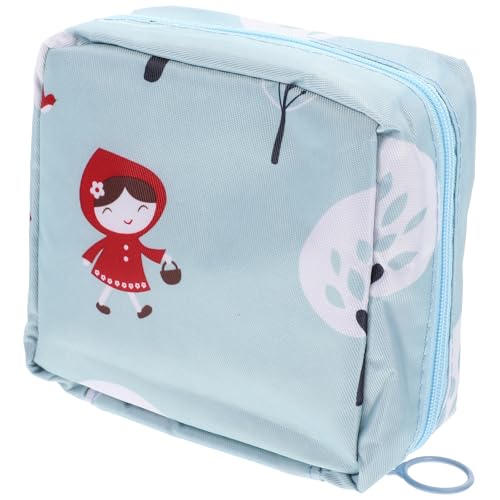 Abaodam Bolsa de Aseo Portátil y Multifunción para Compresas Reutilizables de Poliéster, Diseño Chic y Delicado Adecuado para Niñas Escuela Aire Libre