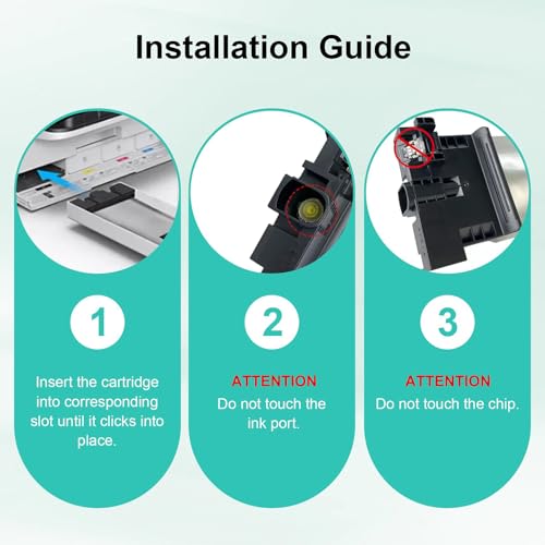 Pacote com 4 cartuchos de tinta compatíveis T10W para Epson T10W100 T10W200 T10W300 T10W400 T10W400,