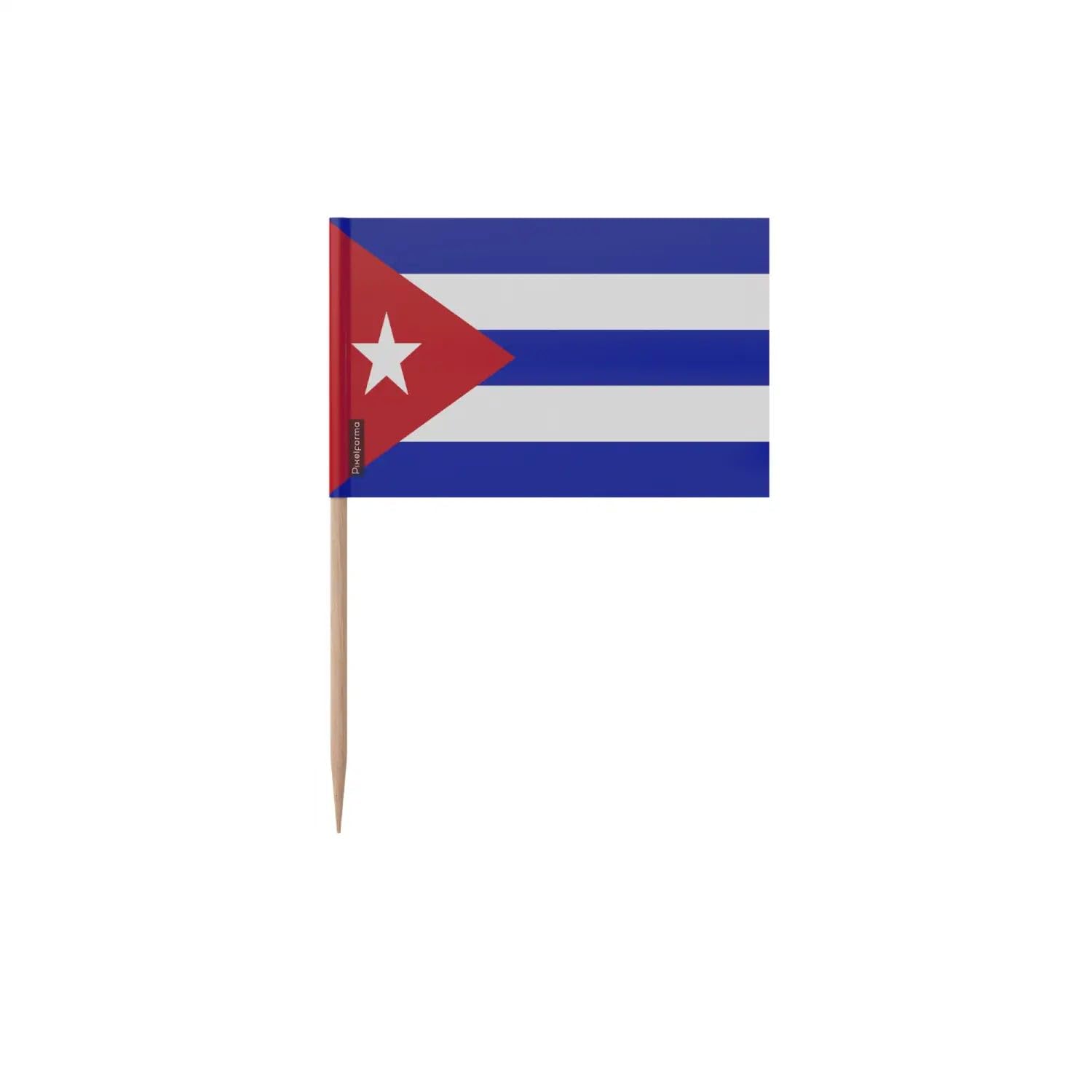 Palillo de dientes de bandera de Cuba en varios tamaños, 100 piezas, 10 cm