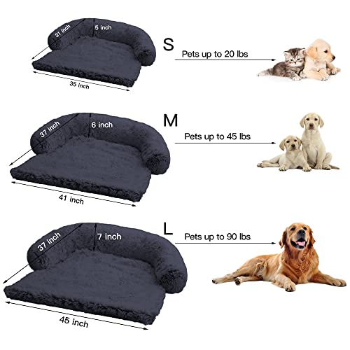 Calming Dog Bed Fluffy Plush Dog Mat for Furniture Protector with Removable Washable Cover for Large Medium Small Dogs… - Image 3