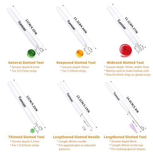 YURROAD 6pcs Quilling Werkzeuge Multifunktions Quilling Tool Set Quilling Stift für Quilling-Papierstreifen