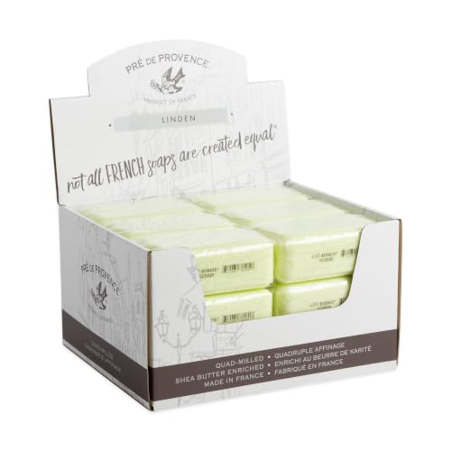 Image of Pre de Provence Artisanal Soap Bar, Natural French Skincare, Enriched with Organic Shea Butter, Quad Milled for Rich, Smooth & Moisturizing Lather, Linden, 5.3 Ounce