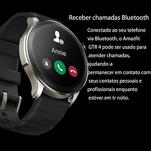 Novo Amazfit GTR 4 Smartwatch 150 Modos Esportivos Chamadas Telefônicas Bluetooth 1,43
