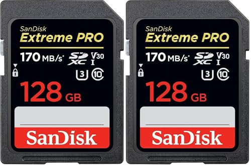 Image of [Older Version] SanDisk 128GB Extreme PRO SDXC UHS-I Card - C10, U3, V30, 4K UHD, SD Card - SDSDXXY-128G-GN4IN (Pack of 2)