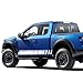 ZHHRHC 2 pièces Course Sport Voiture Porte latérale Rayures Jupe Autocollant Vinyle Corps décalcomanie, pour Ford F150 Raptor Ranger T6 T7 Wildtrak Accessoires