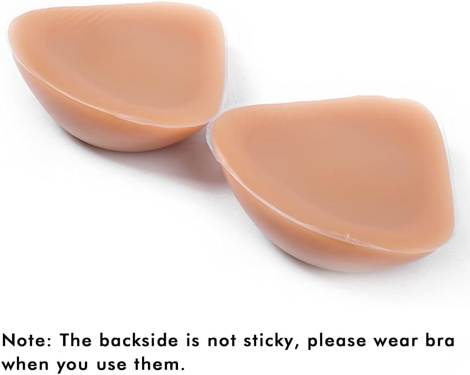 Pocket Bra Inserts Triangle Silicone Breast form Boob Enhancer for Crossdresser Transgender
