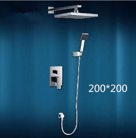 Mitigeur de bain douche robinet ensemble encastré blanc minimaliste luxe Gowe