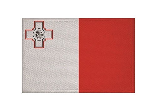 U24 Aufnäher Malta Fahne Flagge Aufbügler Patch 9 x 6 cm