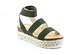 CALICO KIKI Women's Espadrille Platform Sandals - Flatform Slide On Wedge Comfort Shoes