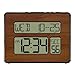 La Crosse Technology 513-1419-WA-INT Atomic Large Full Digital Calendar Clock, Walnut, 9.84