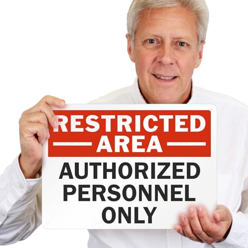 Smartsign S-7185-AL-14 10 X 14 Inch "Restricted Area - Authorized Personnel Only" Metal Sign thumb #3