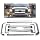 KUAFU 8PCS Front Grille Cover Compatible with 2011-2016 F250 F350 Super Duty Chrome Mesh Bumper Grill Cover Overlay